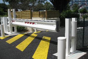 motorized height-restriction barrier