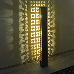 contemporary light column / metal / LED / indoor