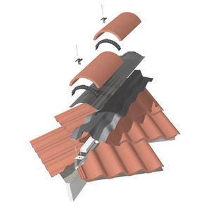 edge roof tile / clay / ventilated