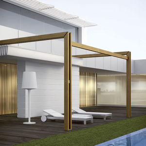 wall-mounted pergola / wooden