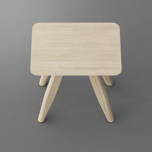 contemporary stool / solid wood