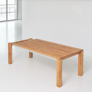 contemporary table / solid wood / beech / rectangular