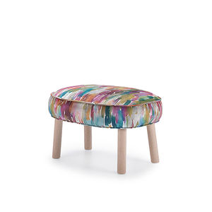 contemporary pouf / fabric / wooden / metal
