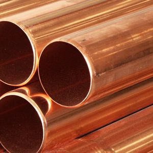 copper rainwater down pipe
