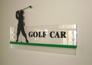 wall-mounted signage plate