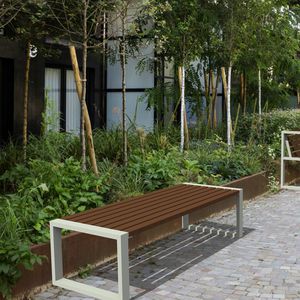 contemporary garden bench