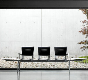 aluminium beam chairs / 3-seater / indoor / contemporary
