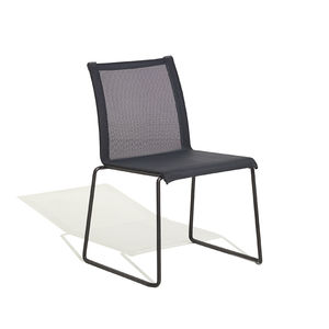 contemporary chair / sled base / fabric / aluminum