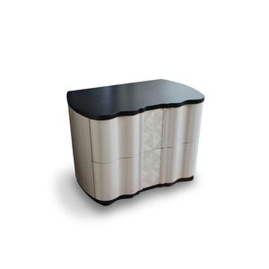 contemporary bedside table / wooden / wooden base / with drawer