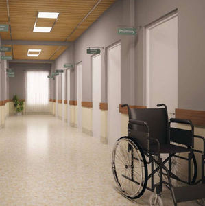 vinyl flooring / high-performance / for healthcare facilities / roll