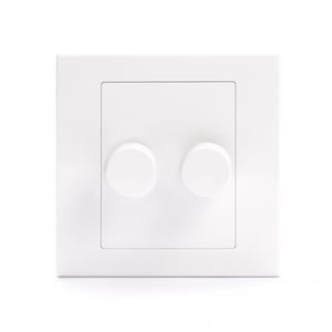 light dimmer switch / rotary / recessed / double