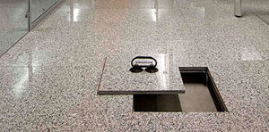 marble raised access floor
