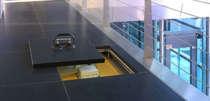 porcelain stoneware raised access floor / frost-resistant / indoor