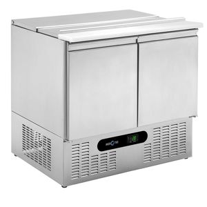 commercial salad prep unit / stainless steel / refrigerated