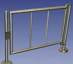 access control barrier / pivoting / stainless steel / for public spaces