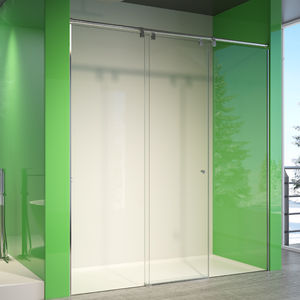 sliding shower screen / for alcoves / glass