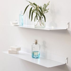 wall-mounted shelf / contemporary / steel / commercial