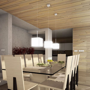 pendant lamp / contemporary / acrylic glass / painted steel