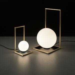 table lamp / contemporary / aluminum / brass