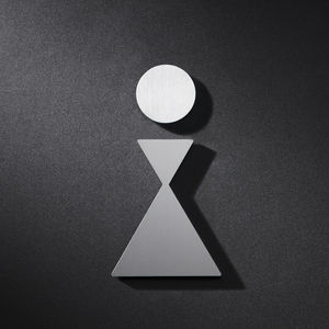 stainless steel door pictogram