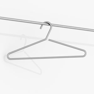 brushed stainless steel coat hanger