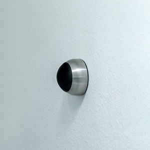 brushed stainless steel doorstop
