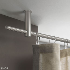 brushed stainless steel curtain rod