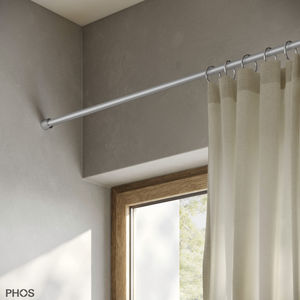brushed stainless steel curtain rod