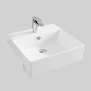 semi-recessed washbasin