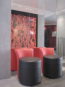 backlit bubble wall