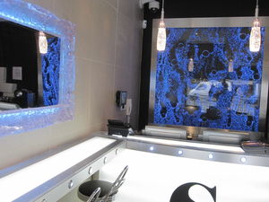 backlit bubble wall