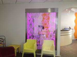 backlit bubble wall