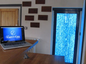 backlit bubble wall
