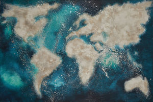 combi decorative painting / canvas / abstract / contemporary