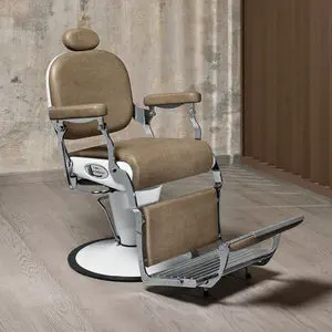 Plastic Barber Chair Danilo Salon Ambience Synthetic Leather With Footrest With Headrest