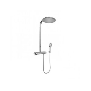 recessed wall shower set / wall-mounted / contemporary / thermostatic