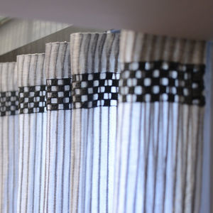 striped sheer curtain fabric