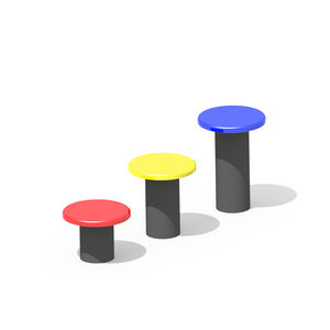 Pop Art design stool / fiberglass / resin / for public spaces