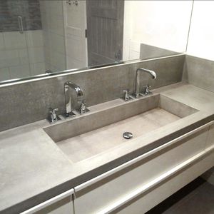 Ductal® UHP concrete vanity top
