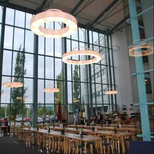 pendant lamp / contemporary / nickel / fabric