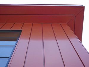 panel cladding / metal / grooved