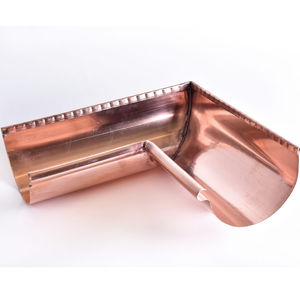 copper roof gutter