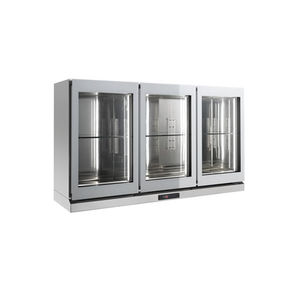 refrigerated display case with shelves / illuminated / for shops