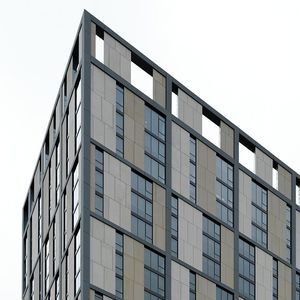 cement-glass composite facade