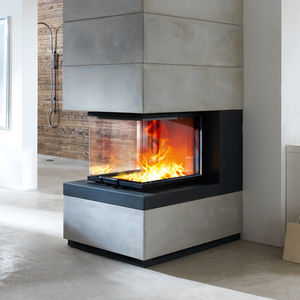 wood-burning fireplace