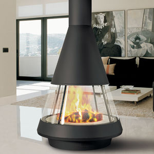 wood-burning fireplace