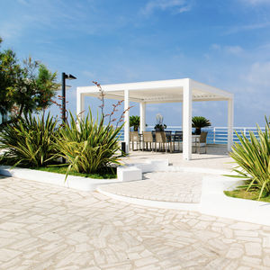 wall-mounted pergola