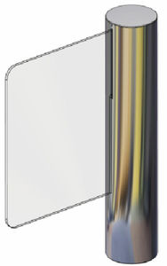 access control barrier / pivoting / glass / for public buildings