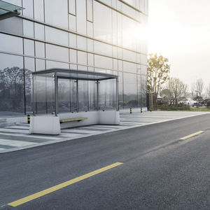 glass bus shelter