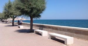 contemporary public bench